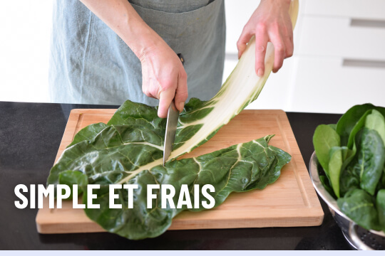 Recette de cuisine avec des blettes