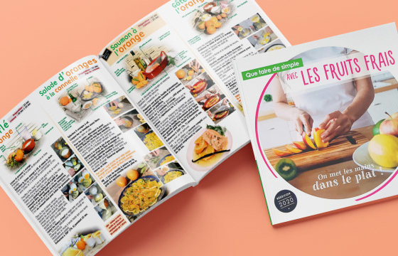 Livre de recettes de cuisine à base de fruits frais
