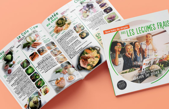 Livre de recettes de cuisine à base de légumes frais